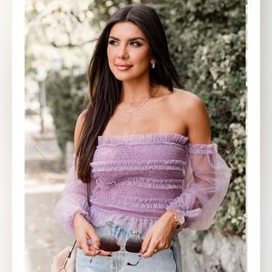 Pink Lily Purple Top